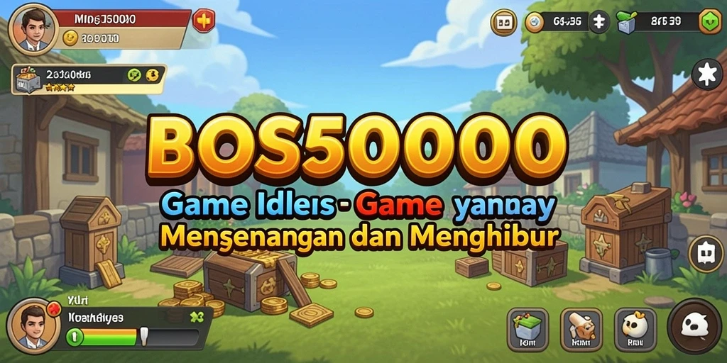 Tampilan gameplay BOS5000 dengan grafis yang colorful dan interaktif.