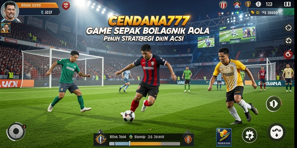 Tampilan gameplay CENDANA777 yang menampilkan aksi sepak bola menarik.