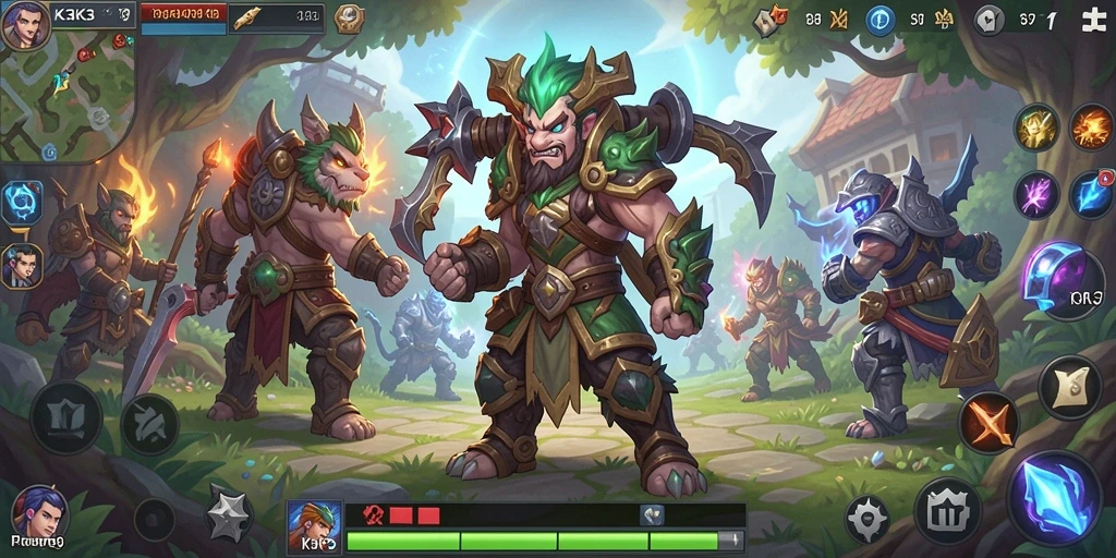 Tangkapan layar gameplay ARPG K3K3 yang seru dan mendebarkan.