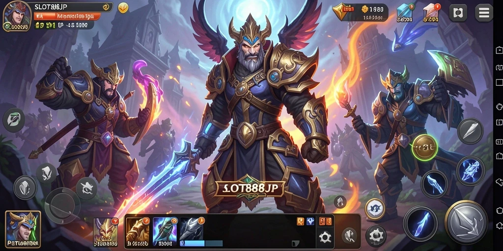 Tangkapan layar menunjukkan aksi seru dalam permainan MMORPG SLOT88JP.